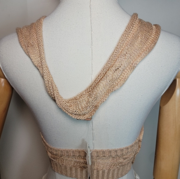 Free People Knit Nude Summer Crop Top Size XS - Picture 8 of 9